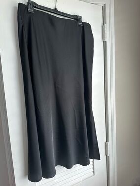Large Black A-Line Maxi Skirt